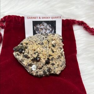 Garnet & Smoky Quartz Decorative Stone